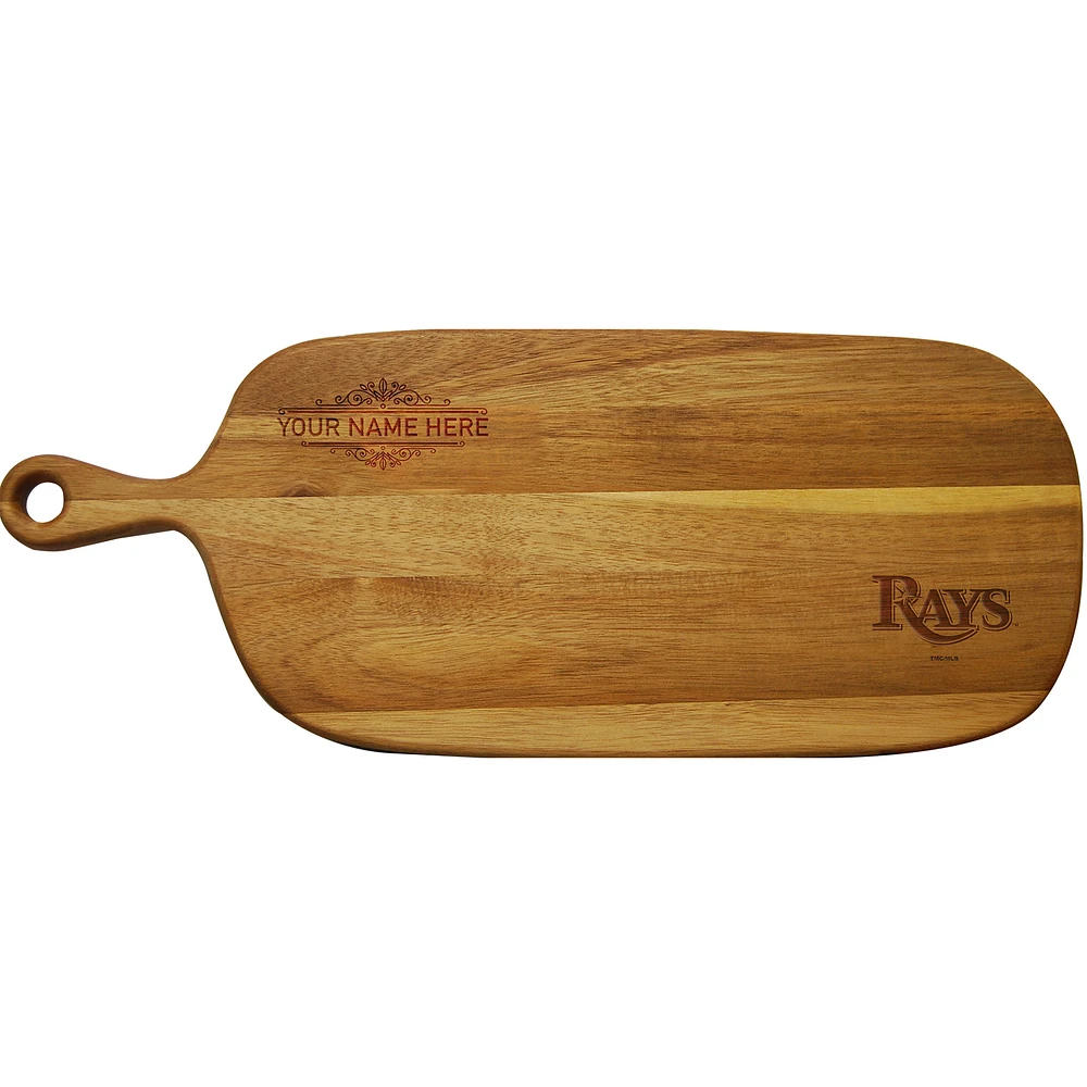 Tampa Bay Rays Personalized Acacia Paddle Serving Board