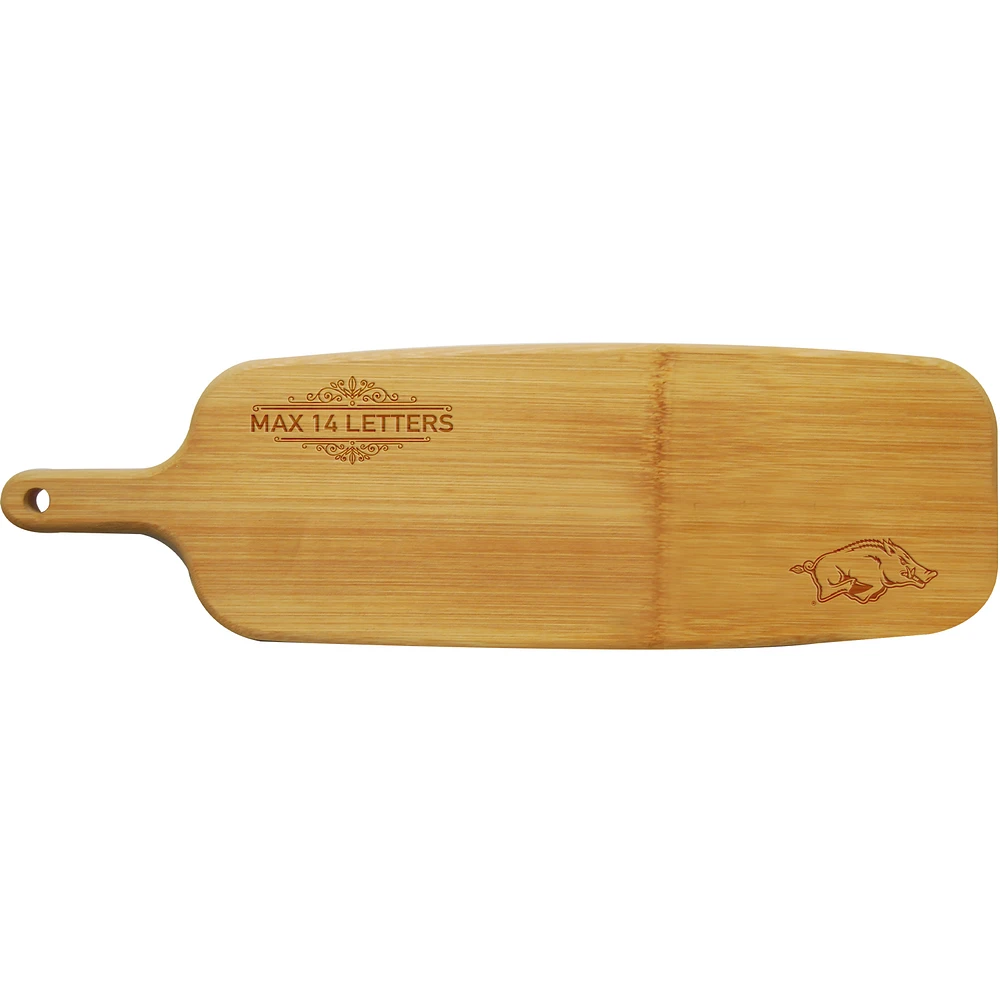 Arkansas Razorbacks Personalized Bamboo Paddle Serving Board