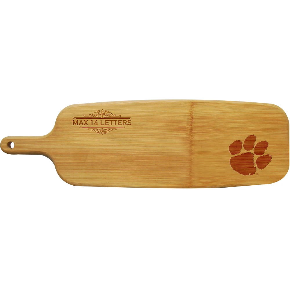 Clemson Tigers Personalized Bamboo Paddle Serving Board
