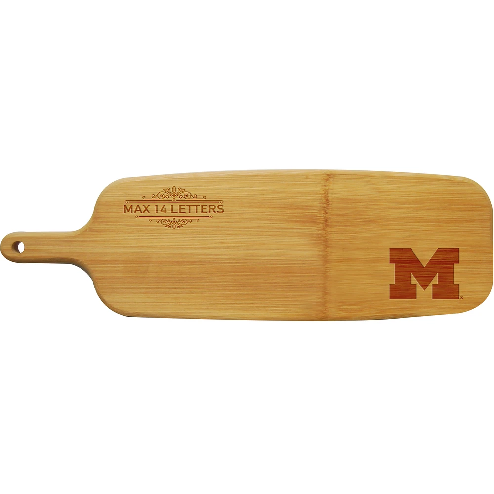 Michigan Wolverines Personalized Bamboo Paddle Serving Board