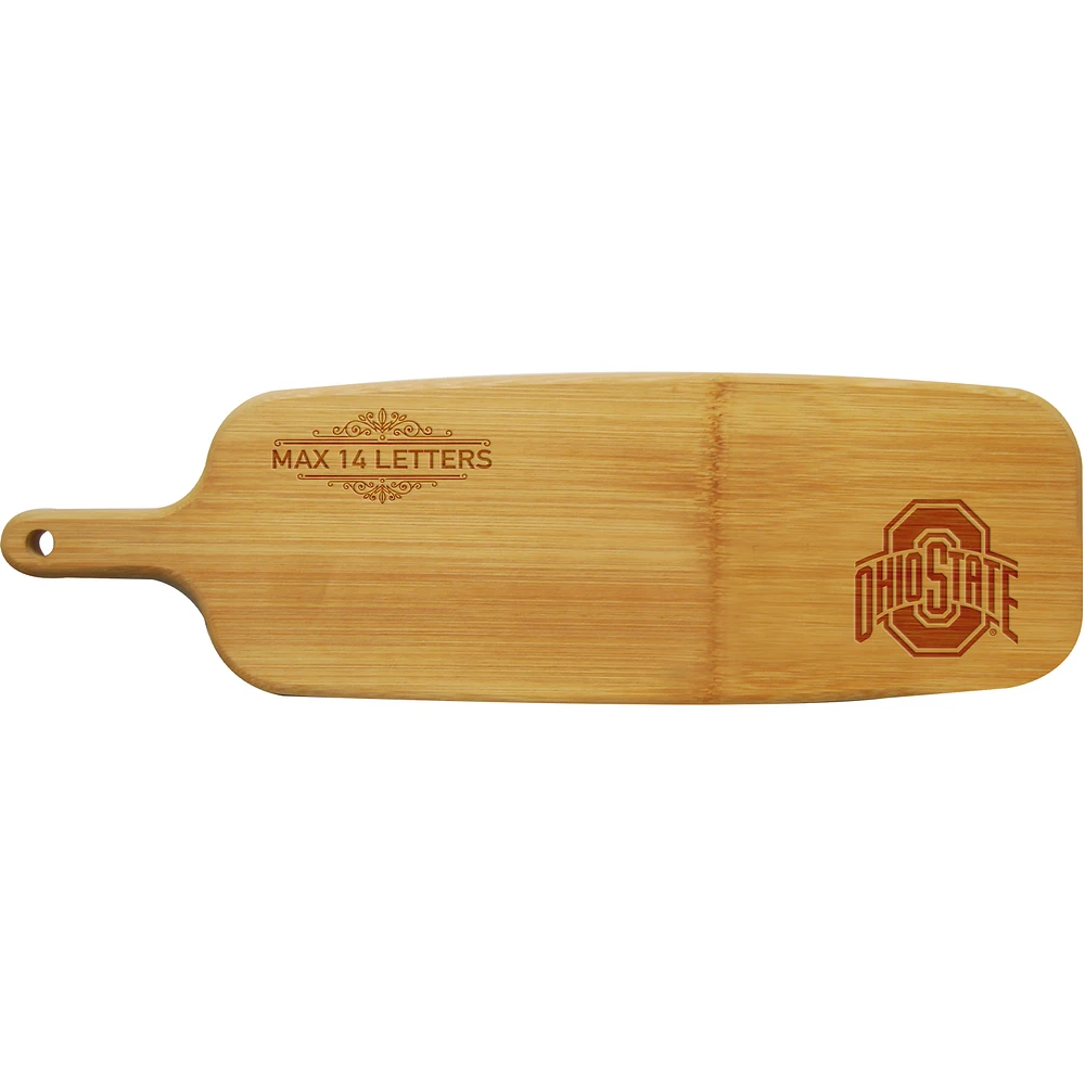 Ohio State Buckeyes Personalized Bamboo Paddle Serving Board