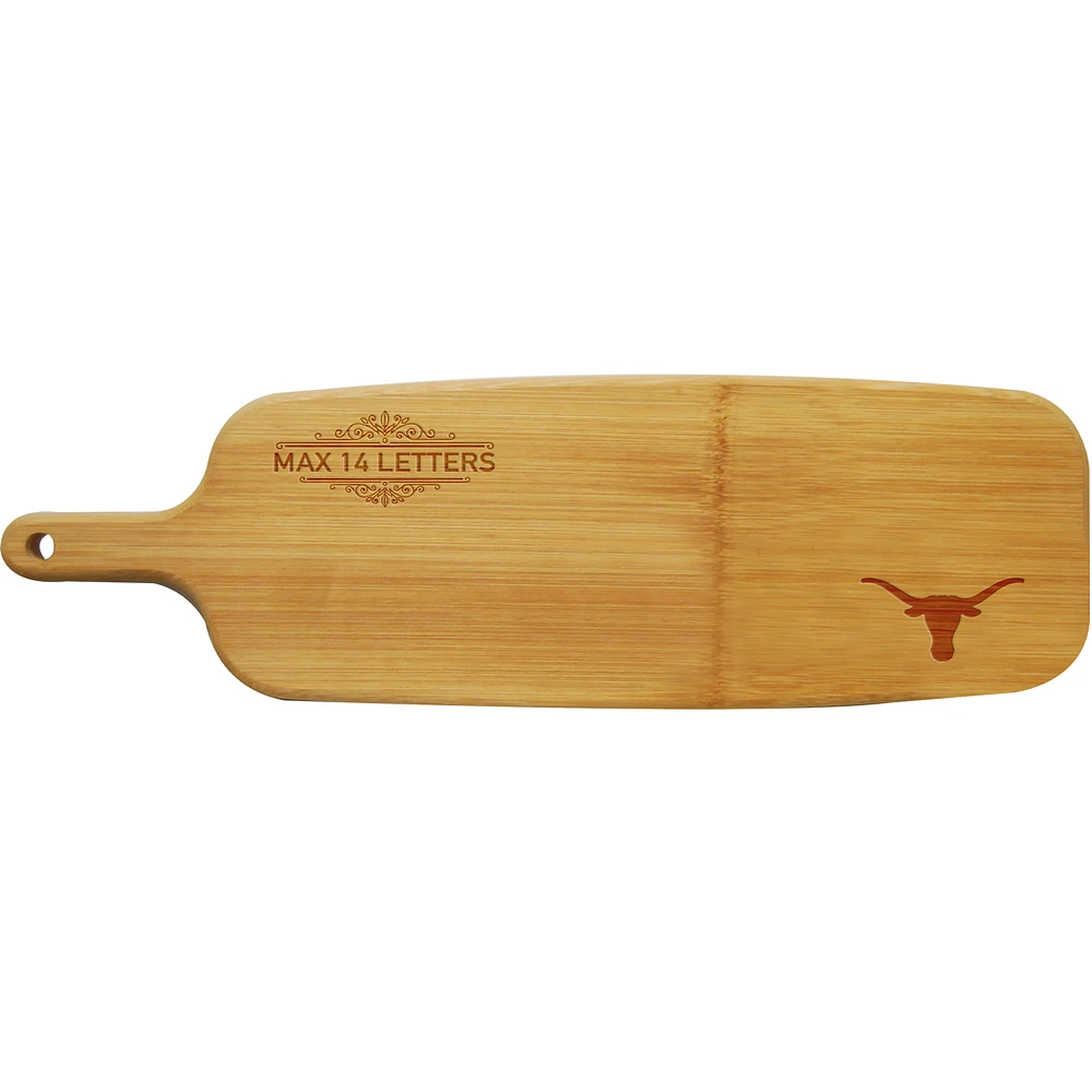 Texas Longhorns Personalized Bamboo Paddle Serving Board