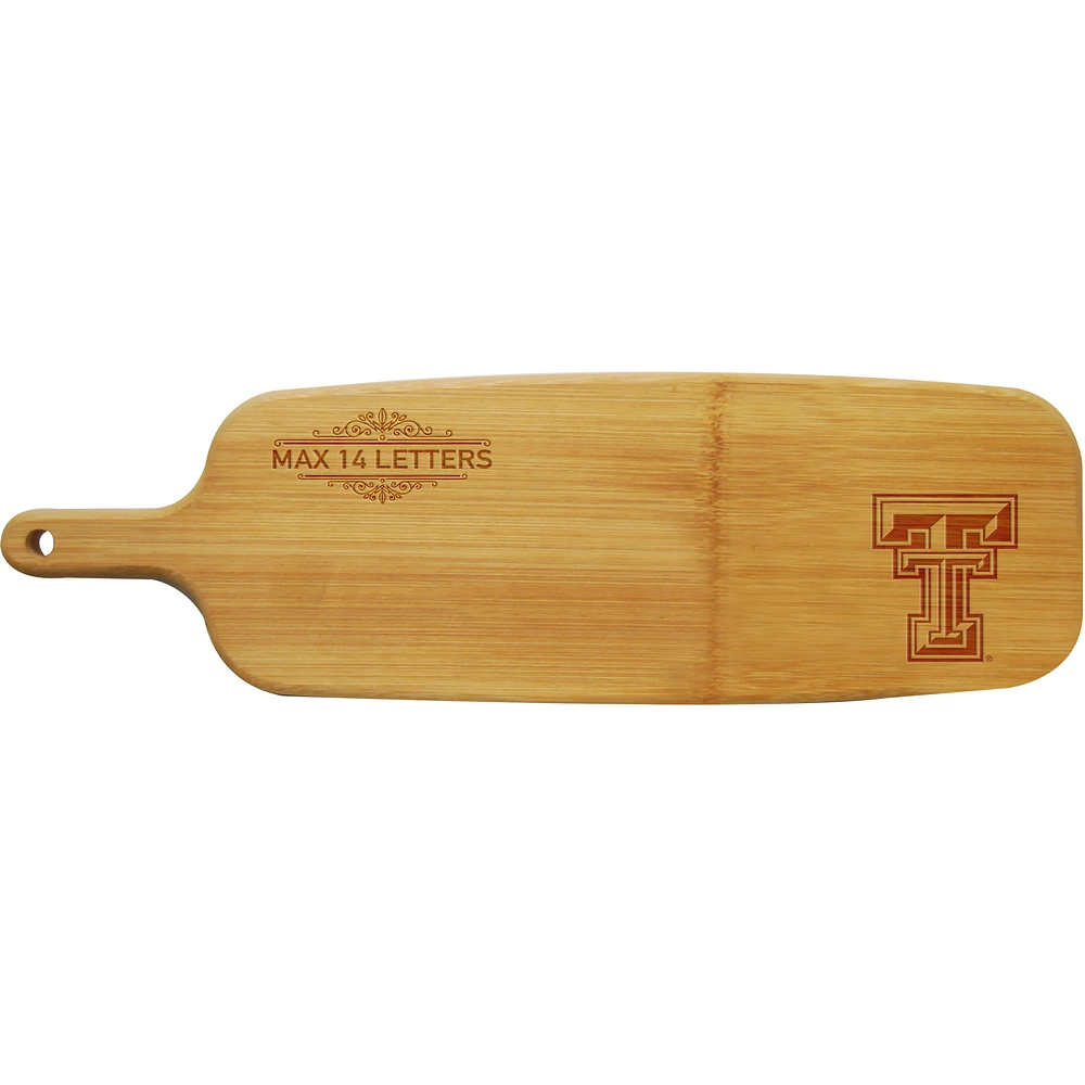 Texas Tech Red Raiders Personalized Bamboo Paddle Serving Board