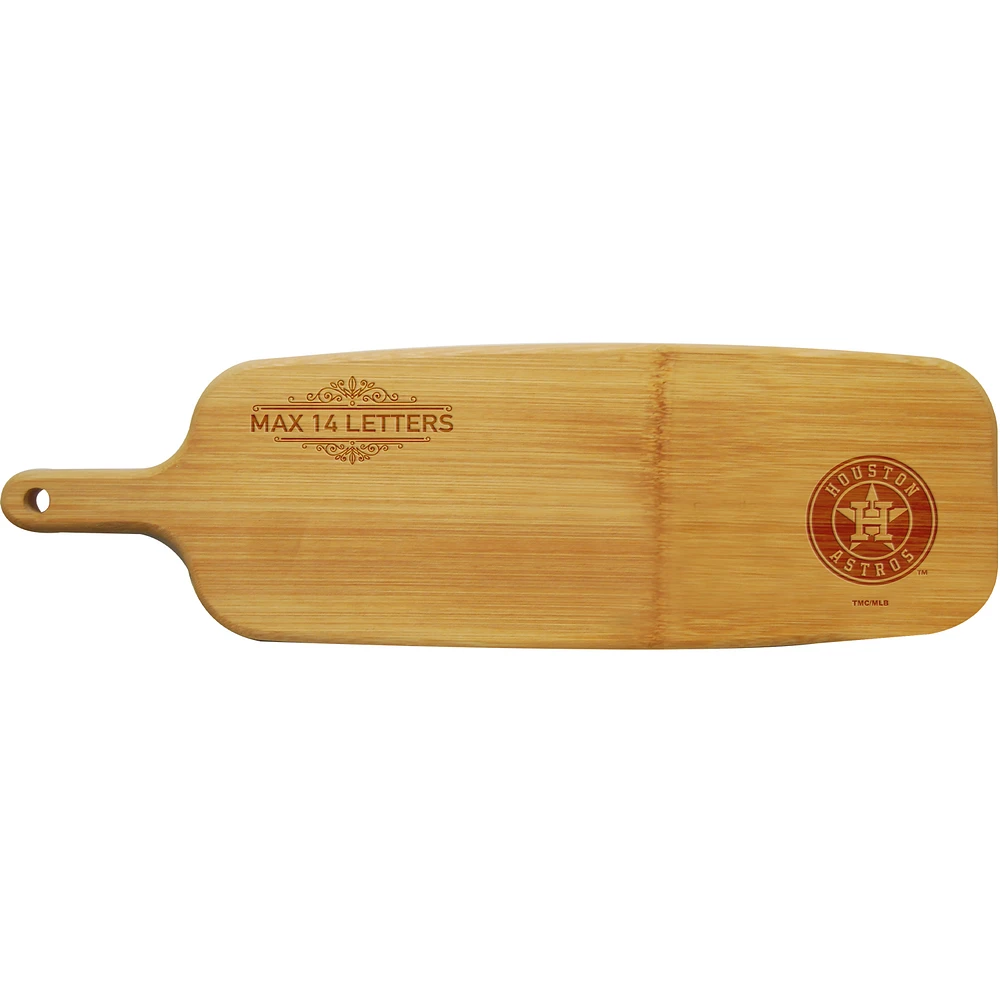 Houston Astros Personalized Bamboo Paddle Serving Board
