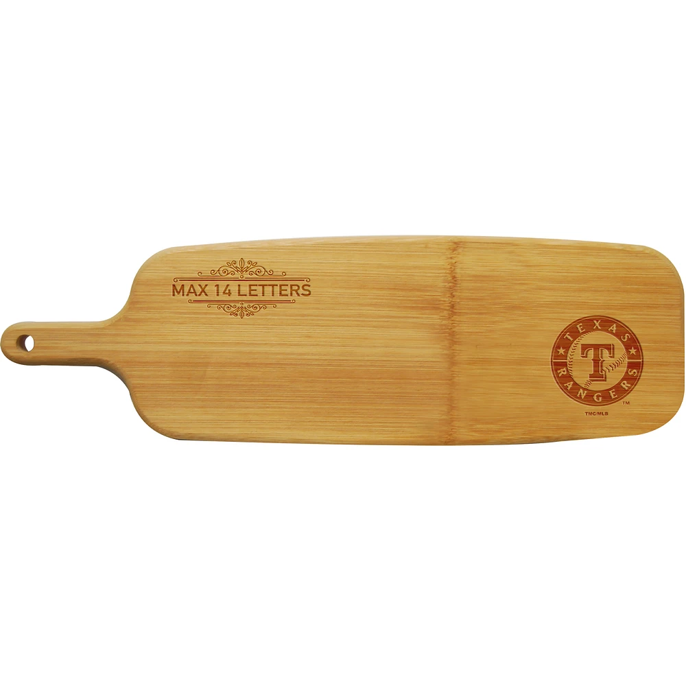 Texas Rangers Personalized Bamboo Paddle Serving Board