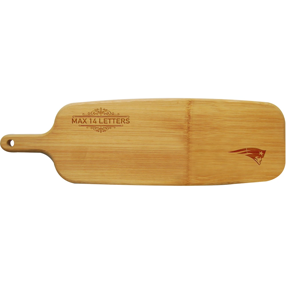 New England Patriots Personalized Bamboo Paddle Serving Board