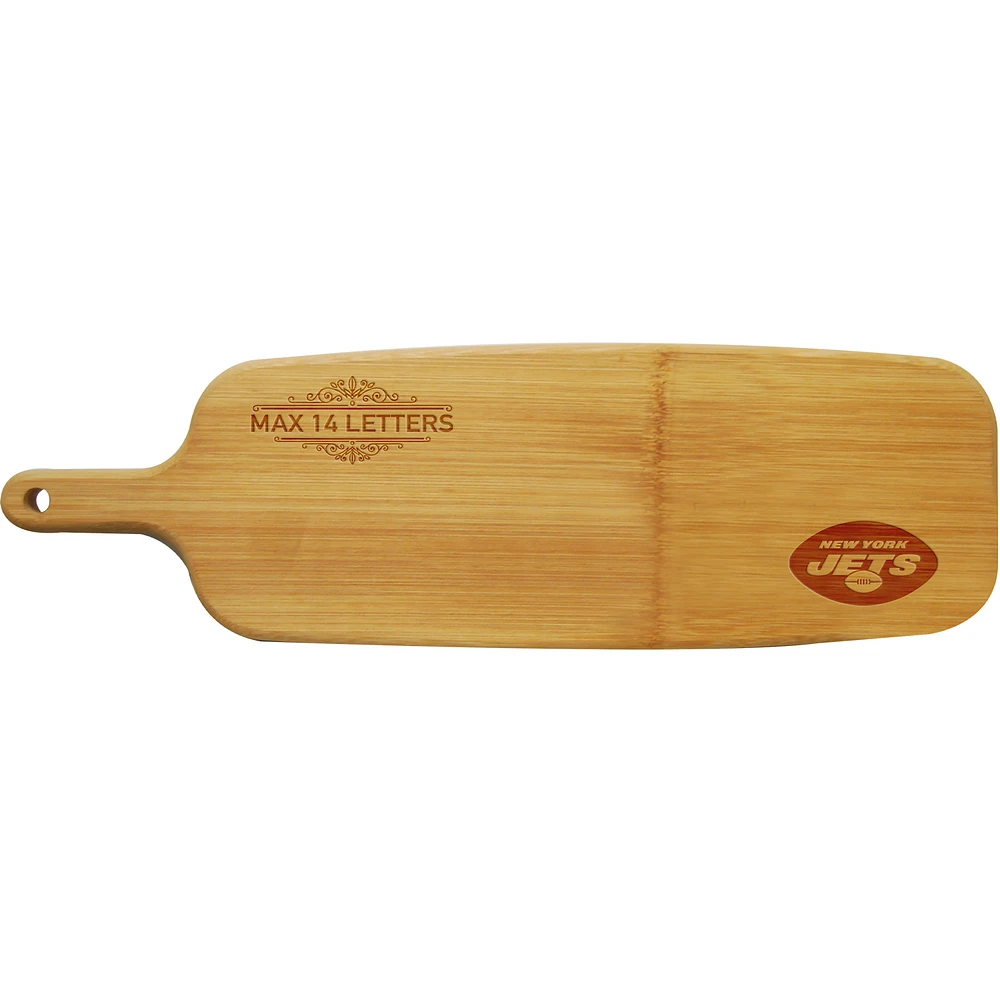 New York Jets Personalized Bamboo Paddle Serving Board