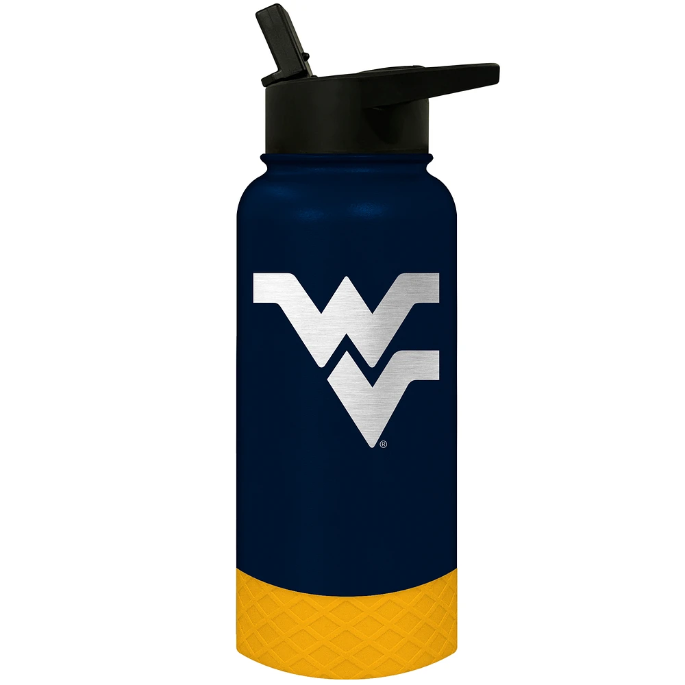 West Virginia Mountaineers 32oz. Logo Thirst Hydration Water Bottle
