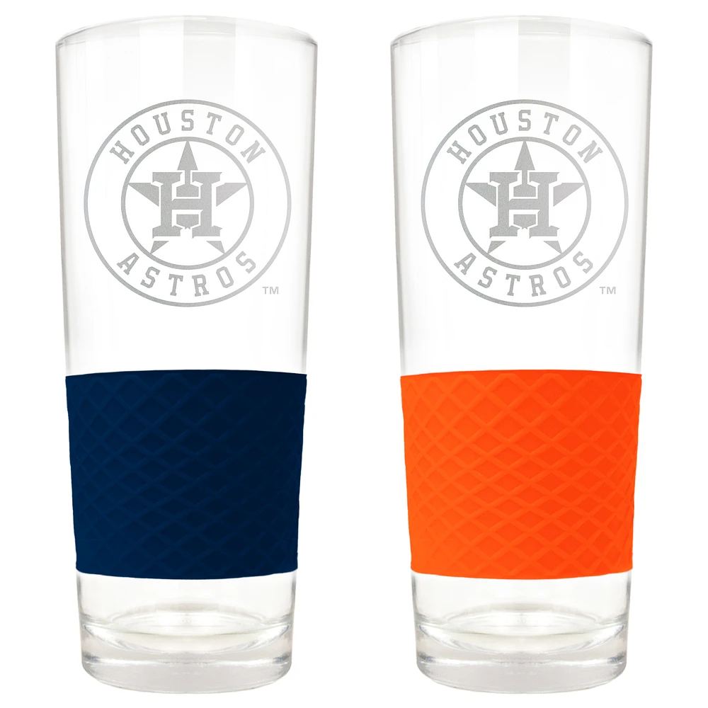 Houston Astros 22oz. Logo Score Pint Glass Two-Piece Set