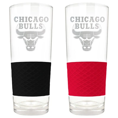 Chicago Bulls 22oz. Logo Score Pint Glass Two-Piece Set
