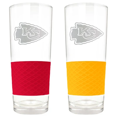 Kansas City Chiefs 22oz. Logo Score Pint Glass Two-Piece Set