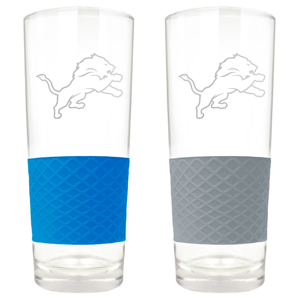 Detroit Lions 22oz. Logo Score Pint Glass Two-Piece Set