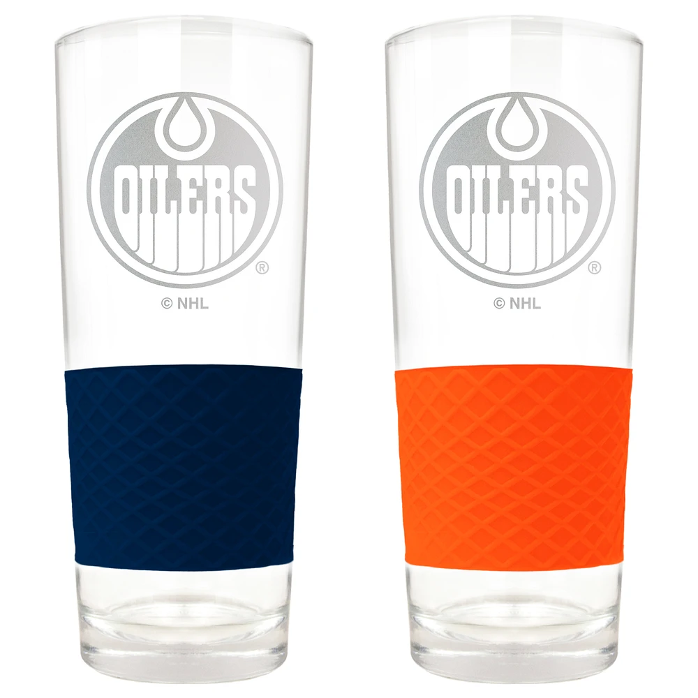 Edmonton Oilers 22oz. Logo Score Pint Glass Two-Piece Set
