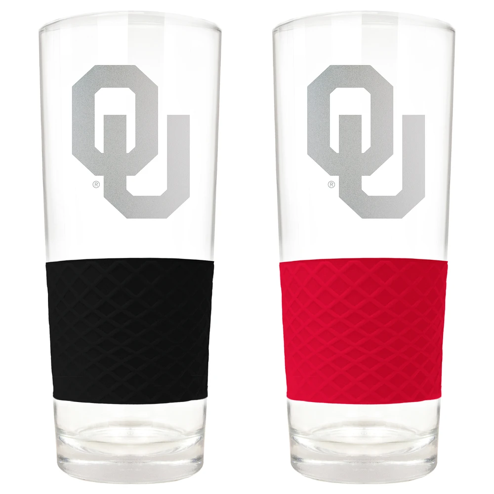 Oklahoma Sooners 22oz. Logo Score Pint Glass Two-Piece Set