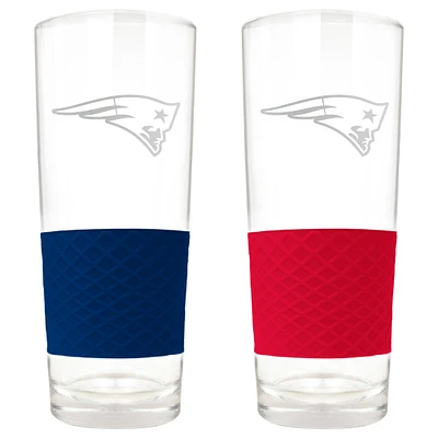 New England Patriots 22oz. Logo Score Pint Glass Two-Piece Set