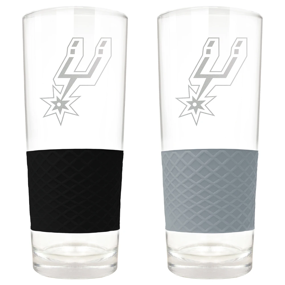 San Antonio Spurs 22oz. Logo Score Pint Glass Two-Piece Set