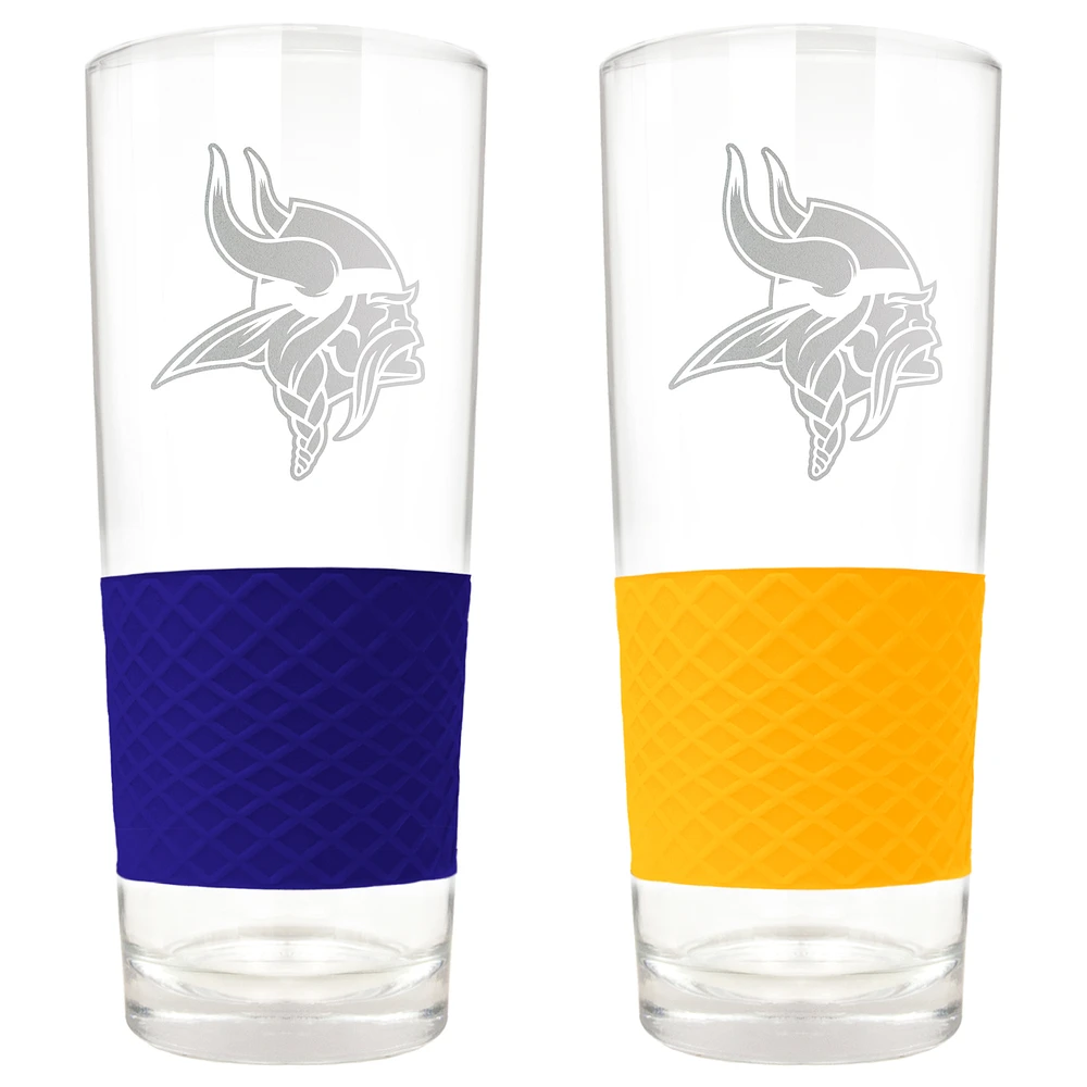 Minnesota Vikings 22oz. Logo Score Pint Glass Two-Piece Set