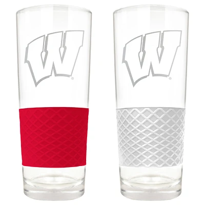 Wisconsin Badgers 22oz. Logo Score Pint Glass Two-Piece Set