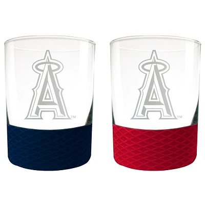Los Angeles Angels 14oz. Commissioner Rocks Glass Two-Piece Set