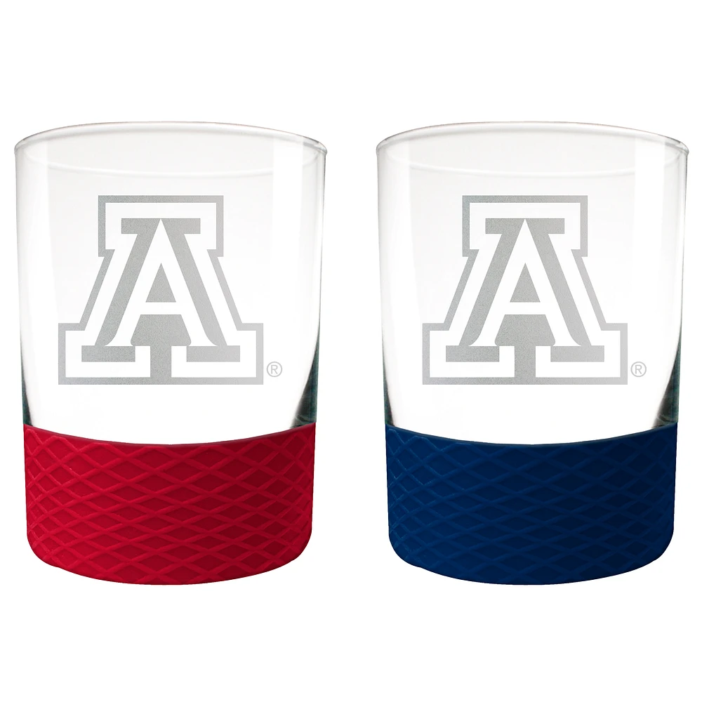 Arizona Wildcats 14oz. Commissioner Rocks Glass Two-Piece Set