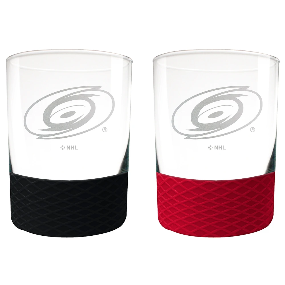 Carolina Hurricanes 14oz. Commissioner Rocks Glass Two-Piece Set