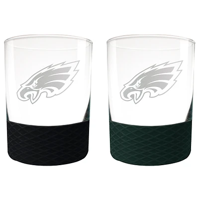 Philadelphia Eagles 14oz. Commissioner Rocks Glass Two-Piece Set