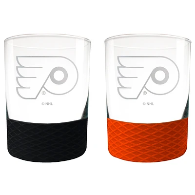 Philadelphia Flyers 14oz. Commissioner Rocks Glass Two-Piece Set