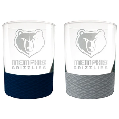 Memphis Grizzlies 14oz. Commissioner Rocks Glass Two-Piece Set