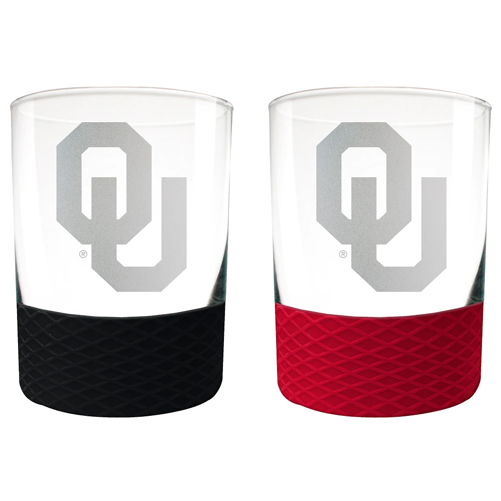 Oklahoma Sooners 14oz. Commissioner Rocks Glass Two-Piece Set