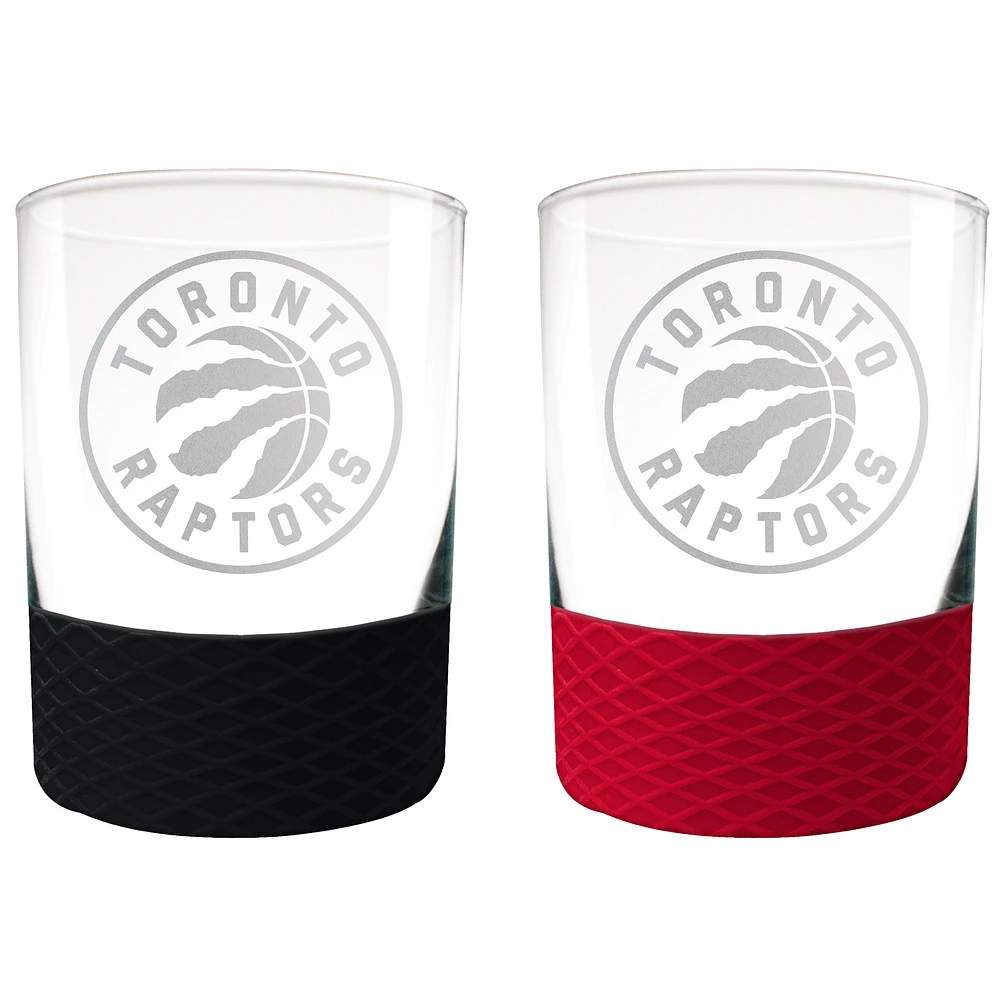 Toronto Raptors 14oz. Commissioner Rocks Glass Two-Piece Set
