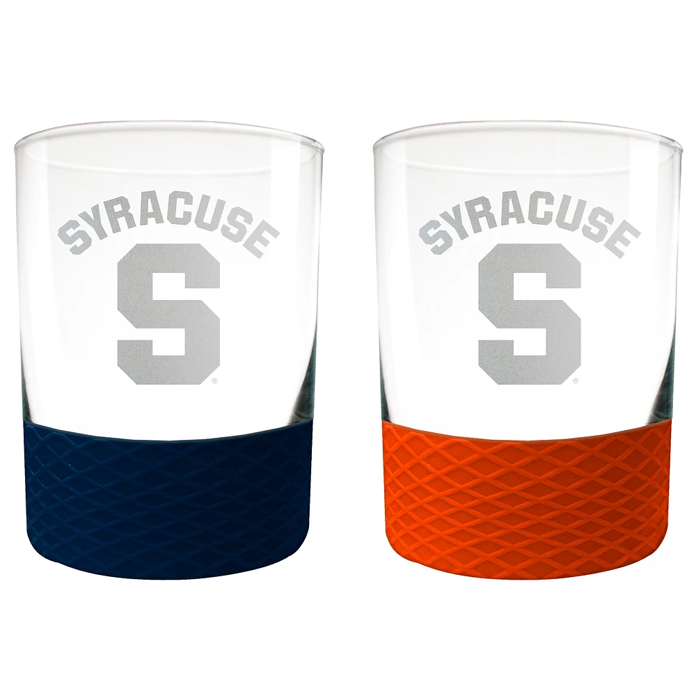 Syracuse Orange 14oz. Commissioner Rocks Glass Two-Piece Set