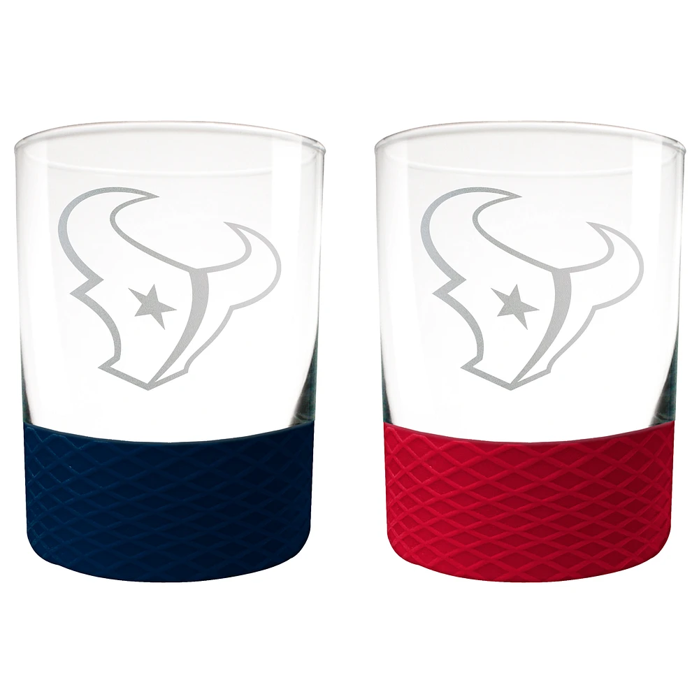 Houston Texans 14oz. Commissioner Rocks Glass Two-Piece Set