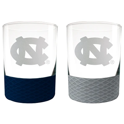 North Carolina Tar Heels 14oz. Commissioner Rocks Glass Two-Piece Set
