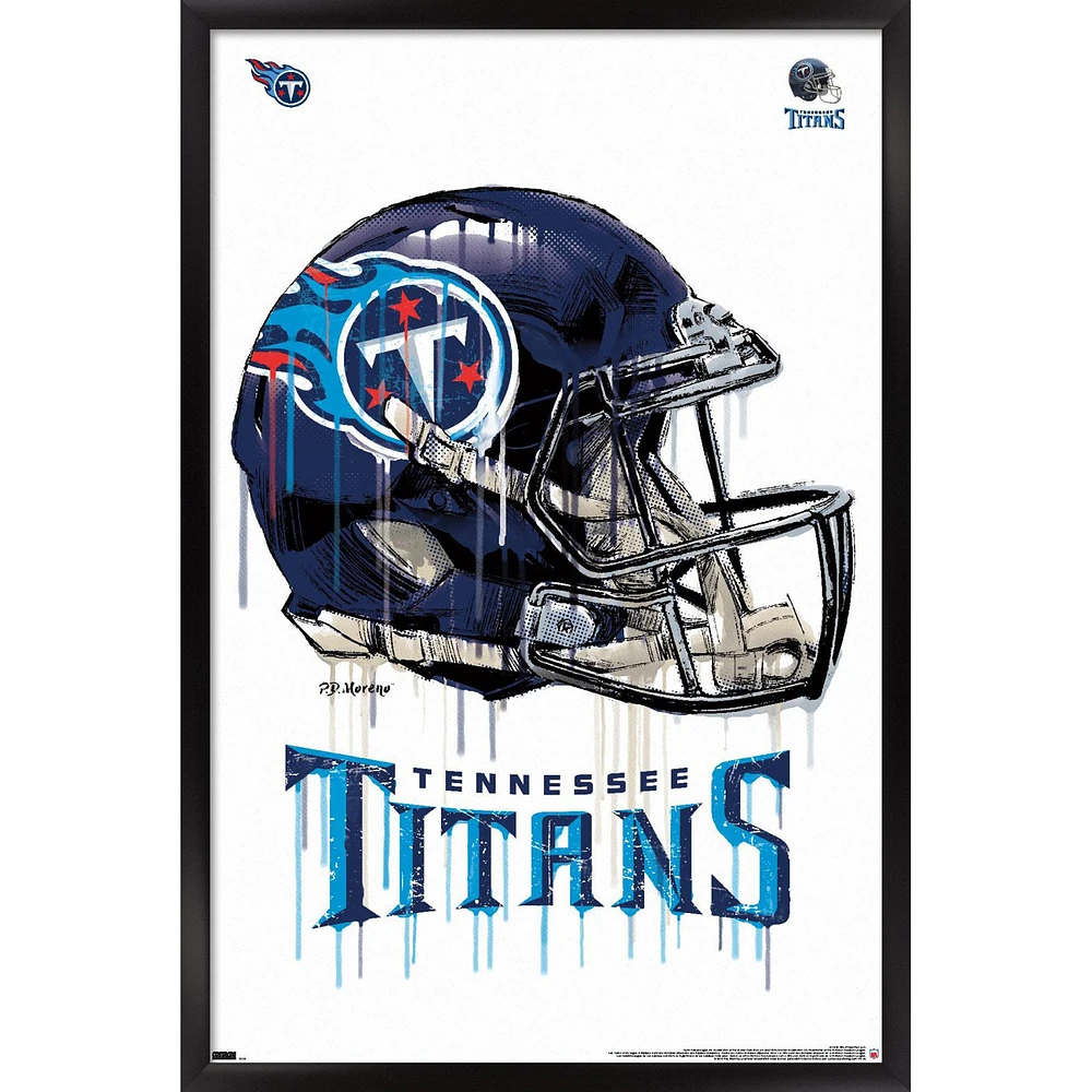 Tennessee Titans 24.25'' x 35.75'' Framed Helmet Poster