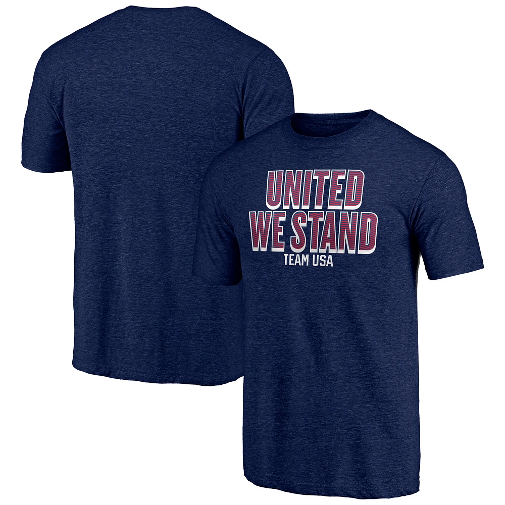 Men's Fanatics Navy Team USA United We Stand Waved T-Shirt