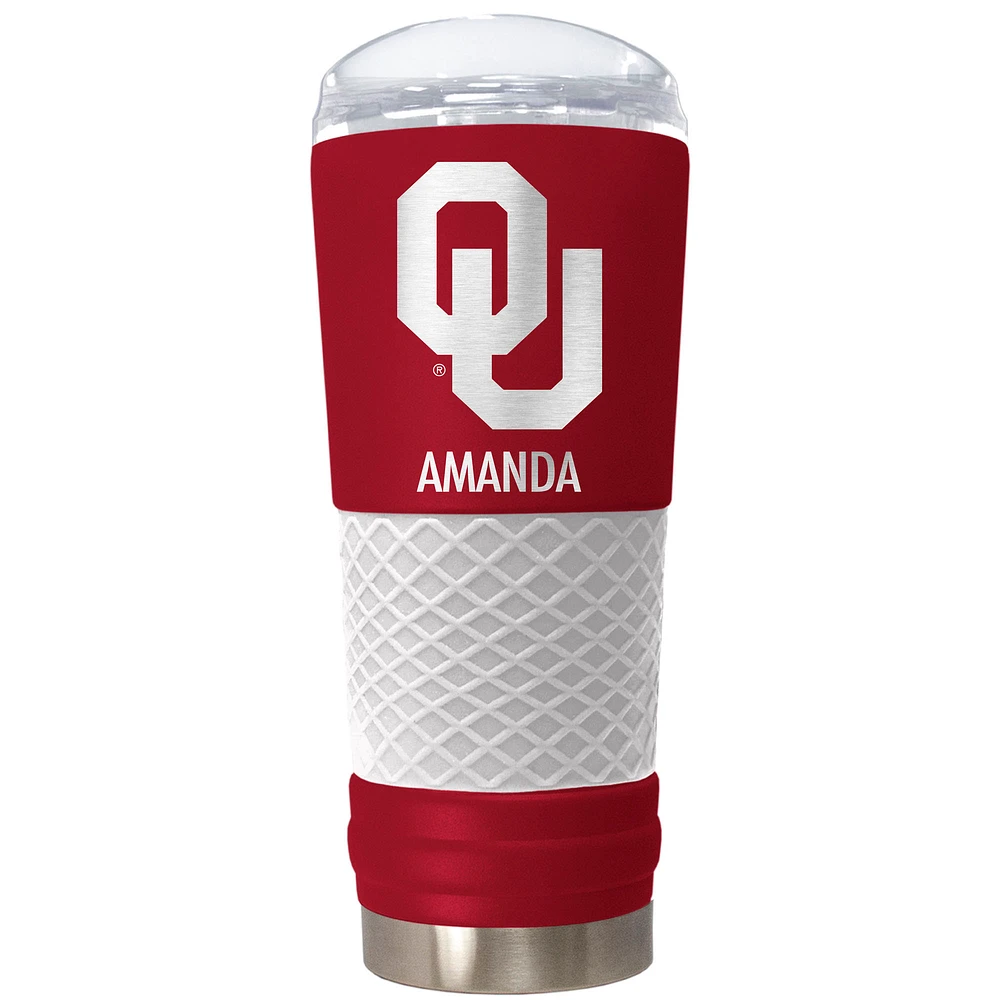 Oklahoma Sooners 24oz. Personalized Team Color Draft Tumbler