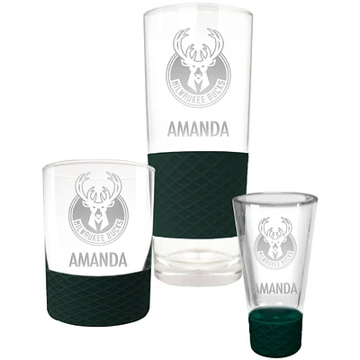 Milwaukee Bucks 3-Piece Personalized Homegating Drinkware Set