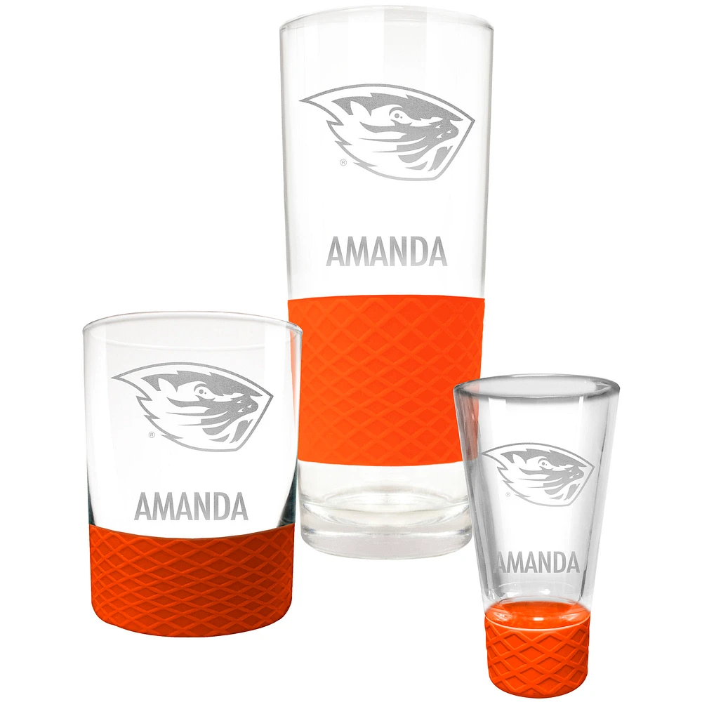 Oregon State Beavers 3-Piece Personalized Homegating Drinkware Set