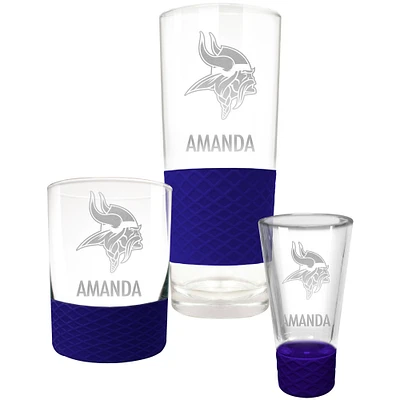 Minnesota Vikings 3-Piece Personalized Homegating Drinkware Set