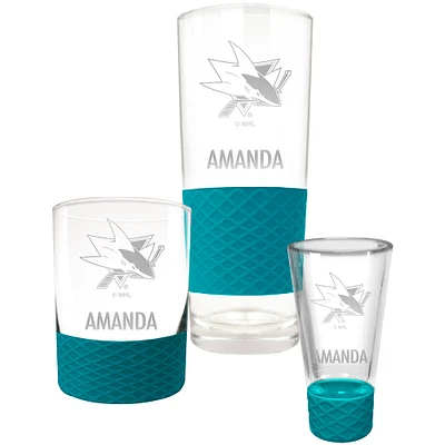 San Jose Sharks 3-Piece Personalized Homegating Drinkware Set