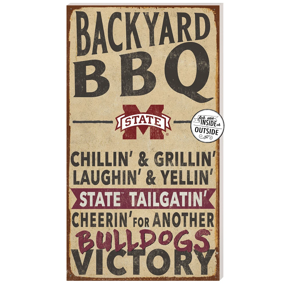 Mississippi State Bulldogs 11'' x 20'' Indoor/Outdoor BBQ Sign