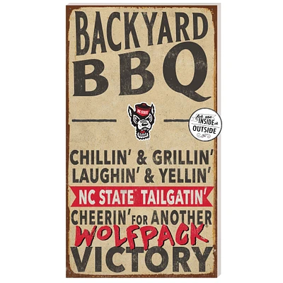 NC State Wolfpack 11'' x 20'' Indoor/Outdoor BBQ Sign