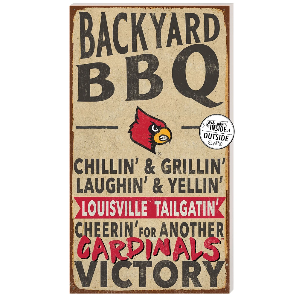 Louisville Cardinals 11'' x 20'' Indoor/Outdoor BBQ Sign