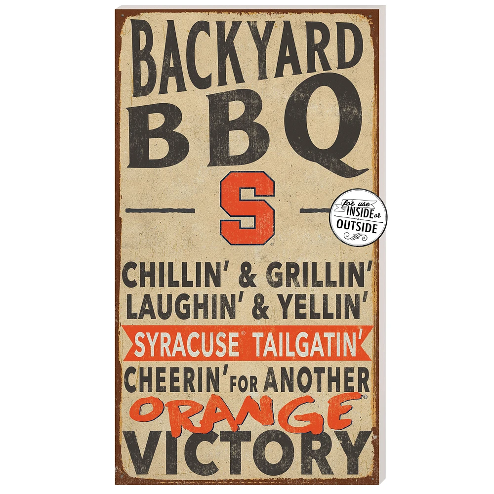 Syracuse Orange 11'' x 20'' Indoor/Outdoor BBQ Sign