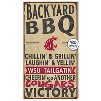 Washington State Cougars 11'' x 20'' Indoor/Outdoor BBQ Sign