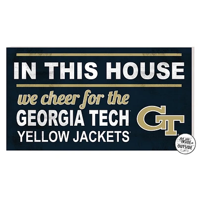 Georgia Tech Yellow Jackets 11'' x 20'' Indoor/Outdoor In This House Sign
