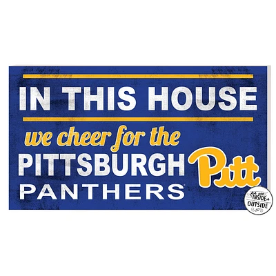 Pitt Panthers 11'' x 20'' Indoor/Outdoor In This House Sign
