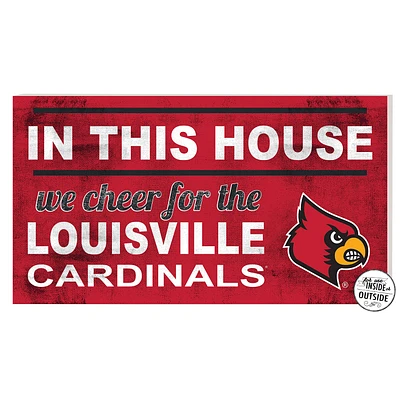Louisville Cardinals 11'' x 20'' Indoor/Outdoor In This House Sign
