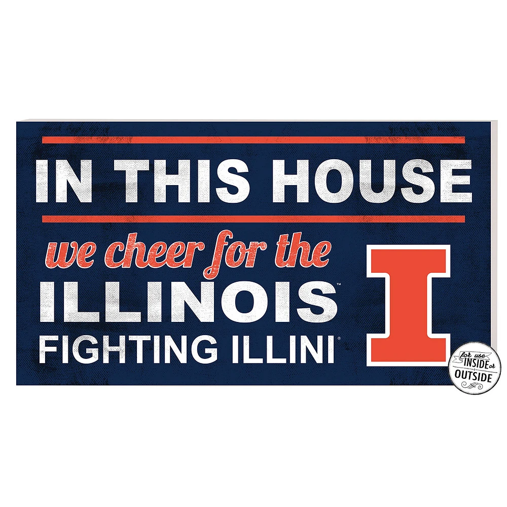 Illinois Fighting Illini 11'' x 20'' Indoor/Outdoor In This House Sign