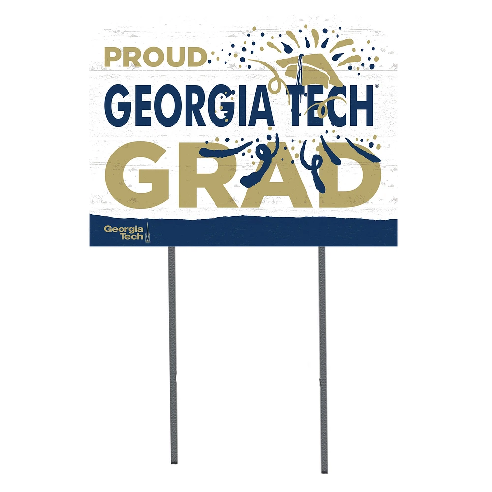 GA Tech Yellow Jackets 18'' x 24'' Proud Grad Yard Sign